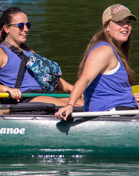 People canoeing the New River